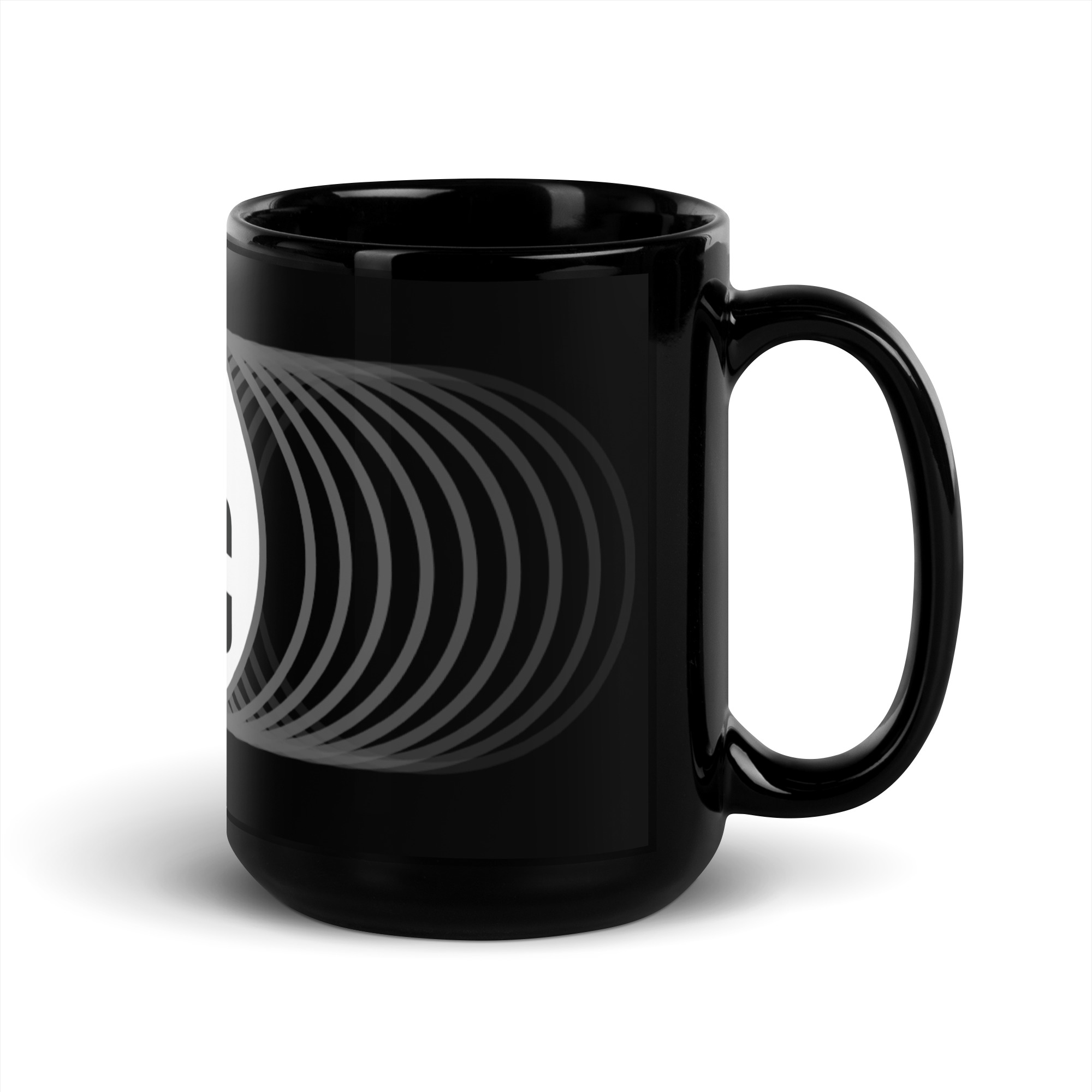 Hoops Black Glossy Mug